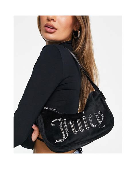 juicy couture velour shoulder bag